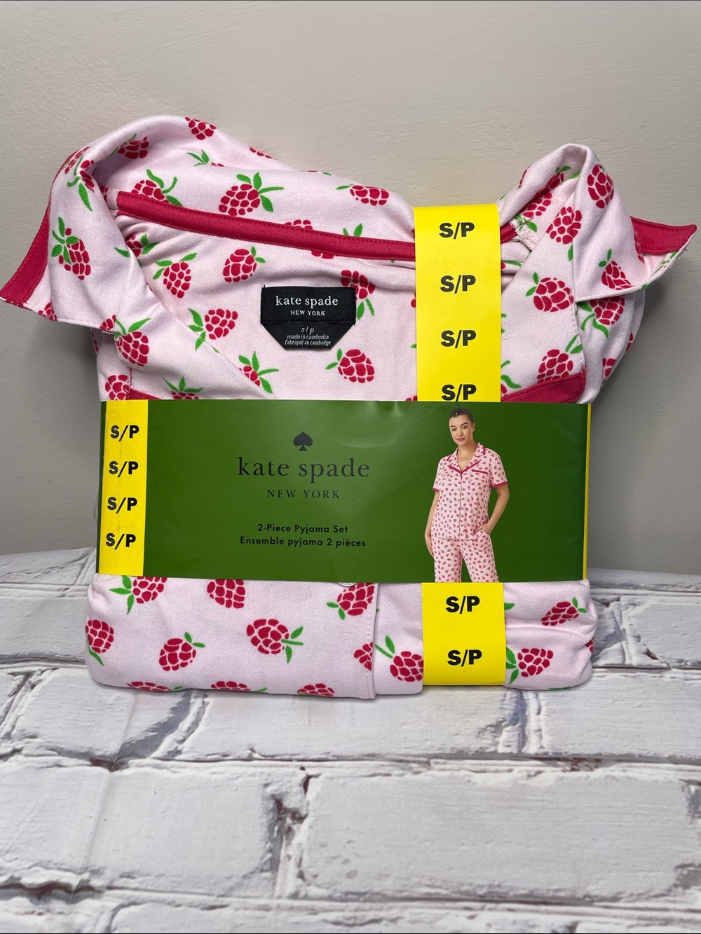 Kate Spade Light Pink Raspberry Two Piece Summer Pajama Set